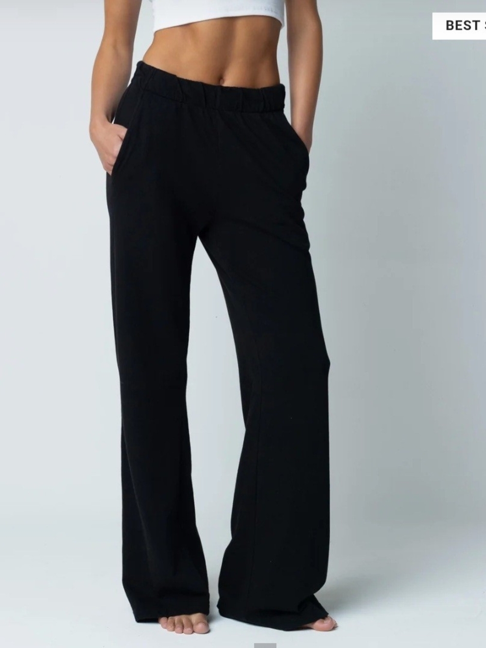 TALENTLESS Wide-Leg French Terry Lounge Pants